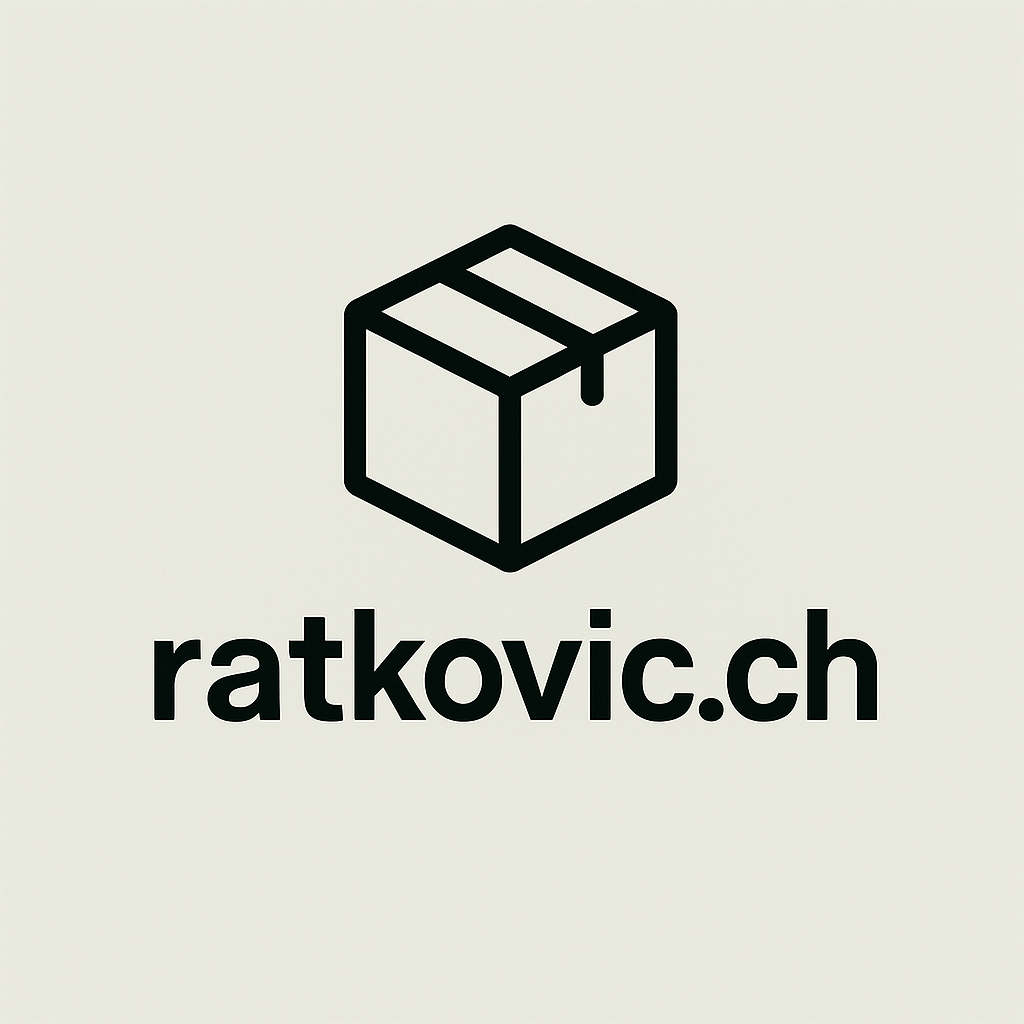 RATKOVIC.CH — logo avec colis
